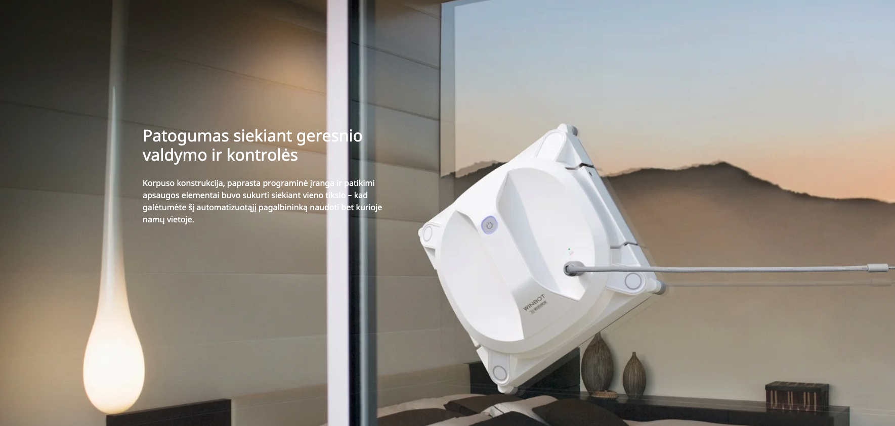 Belaidis langų valymo robotas ecovacs winbot x new, kainos ir klientų atsiliepimai